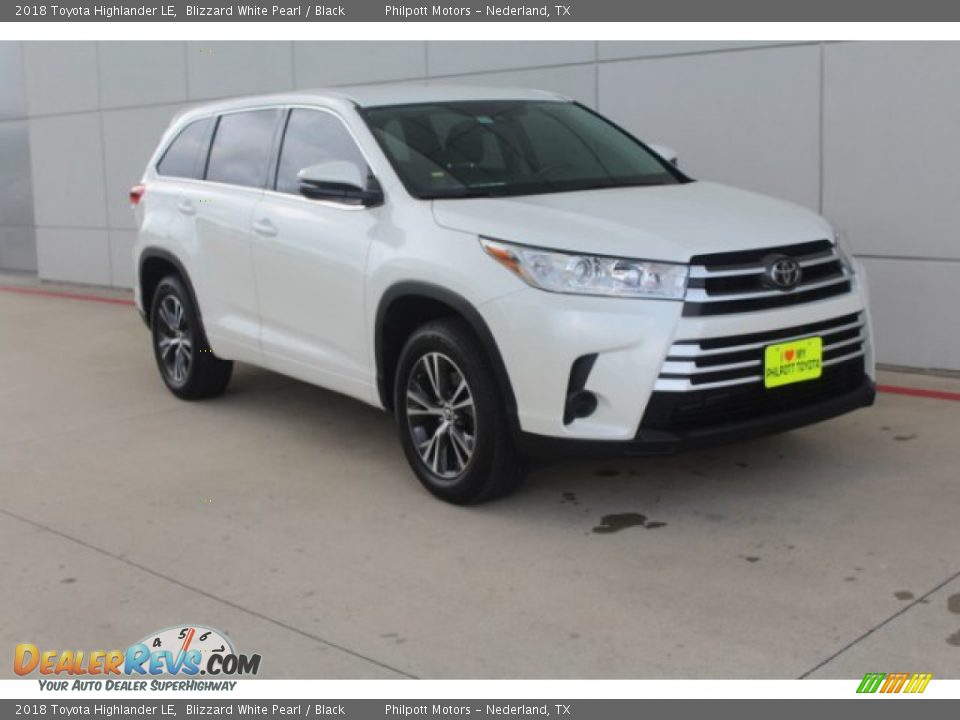 2018 Toyota Highlander LE Blizzard White Pearl / Black Photo #2
