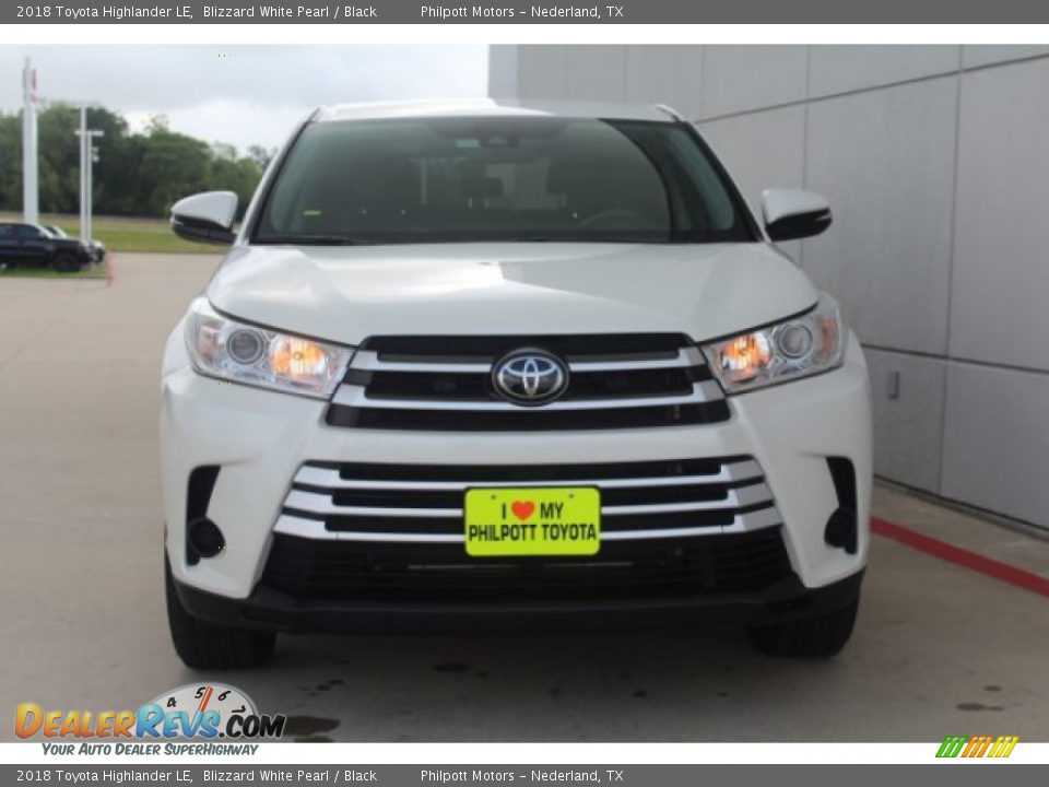 2018 Toyota Highlander LE Blizzard White Pearl / Black Photo #3