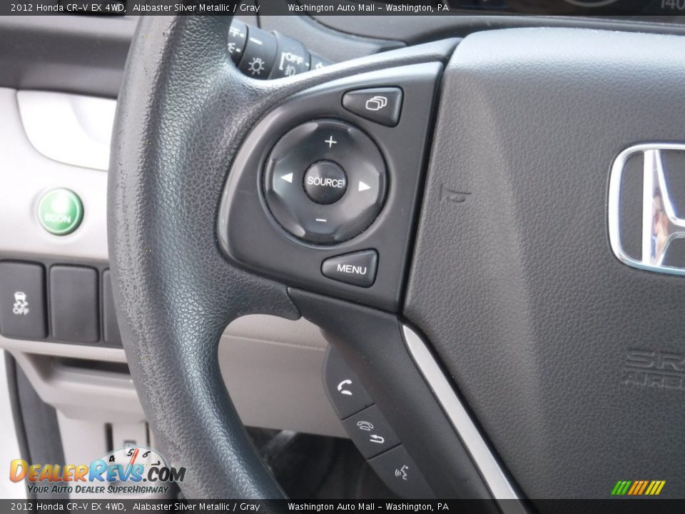 2012 Honda CR-V EX 4WD Alabaster Silver Metallic / Gray Photo #21
