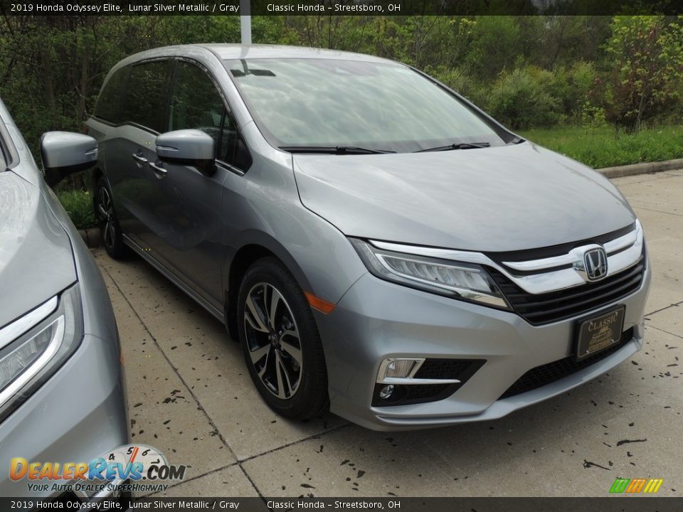 2019 Honda Odyssey Elite Lunar Silver Metallic / Gray Photo #3