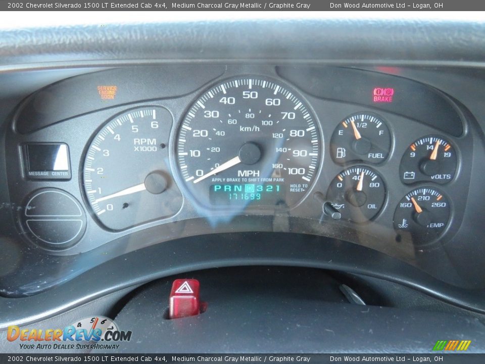 2002 Chevrolet Silverado 1500 LT Extended Cab 4x4 Medium Charcoal Gray Metallic / Graphite Gray Photo #25