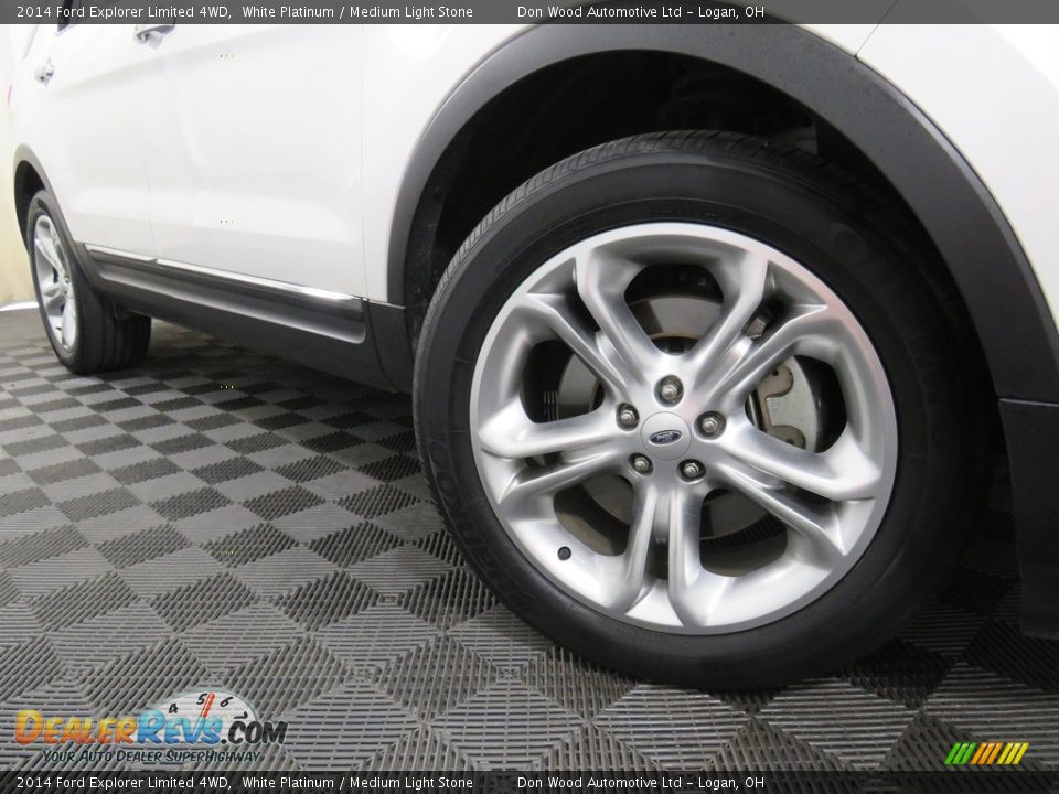 2014 Ford Explorer Limited 4WD White Platinum / Medium Light Stone Photo #3