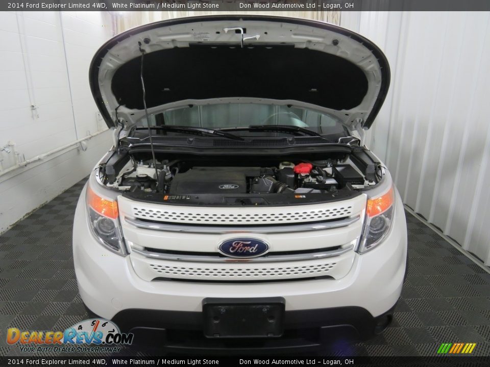 2014 Ford Explorer Limited 4WD White Platinum / Medium Light Stone Photo #7