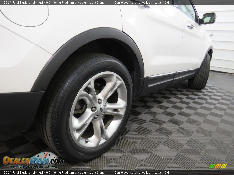 2014 Ford Explorer Limited 4WD White Platinum / Medium Light Stone Photo #19