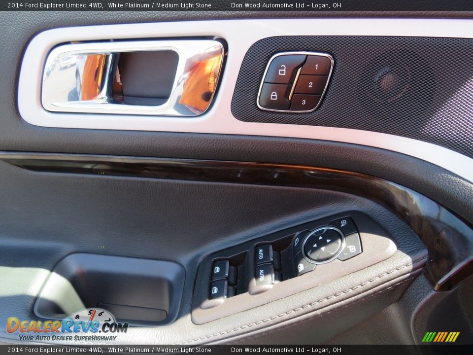 2014 Ford Explorer Limited 4WD White Platinum / Medium Light Stone Photo #21