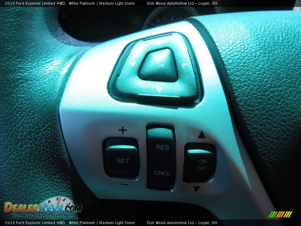 2014 Ford Explorer Limited 4WD White Platinum / Medium Light Stone Photo #26