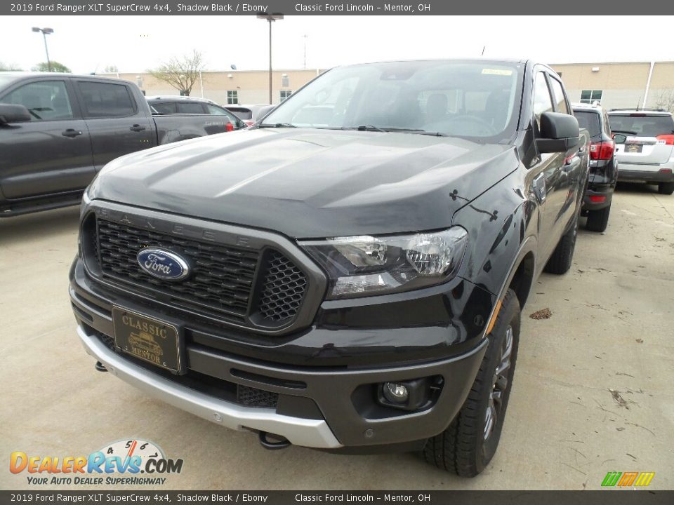 2019 Ford Ranger XLT SuperCrew 4x4 Shadow Black / Ebony Photo #1
