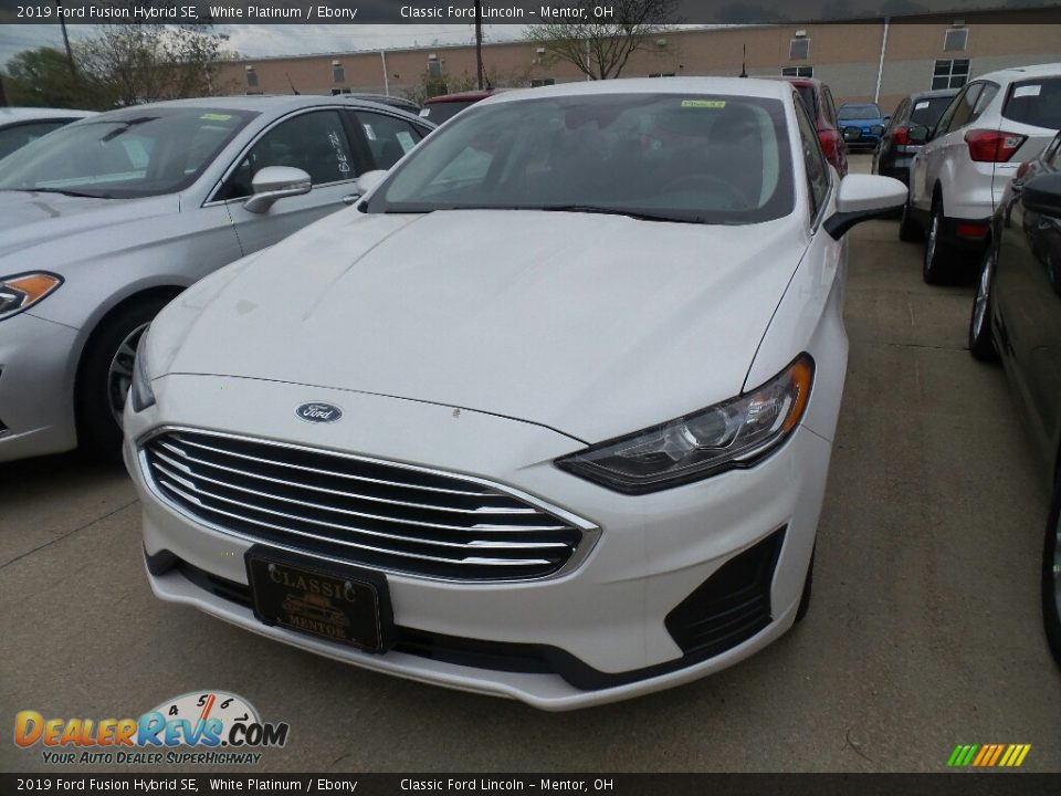 2019 Ford Fusion Hybrid SE White Platinum / Ebony Photo #1