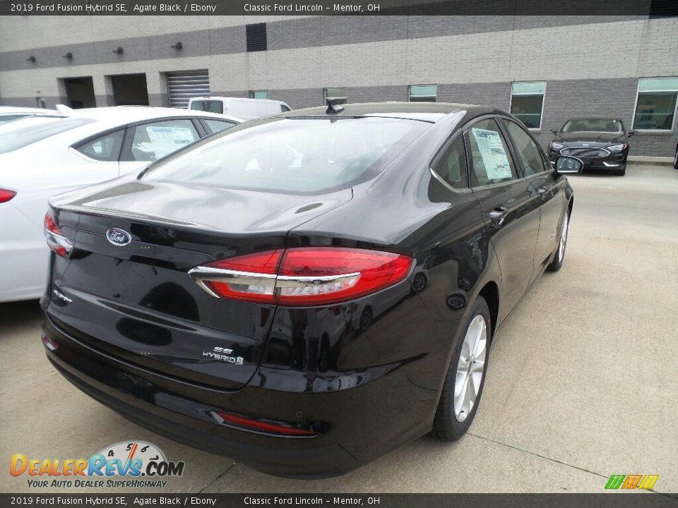 2019 Ford Fusion Hybrid SE Agate Black / Ebony Photo #3