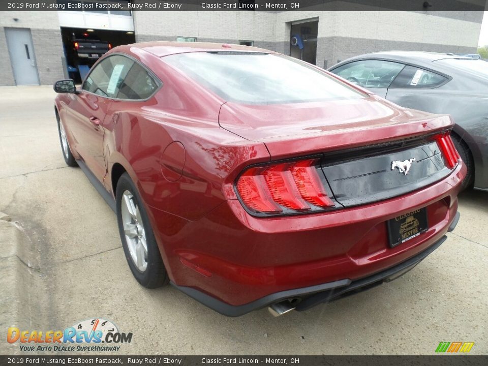 2019 Ford Mustang EcoBoost Fastback Ruby Red / Ebony Photo #3