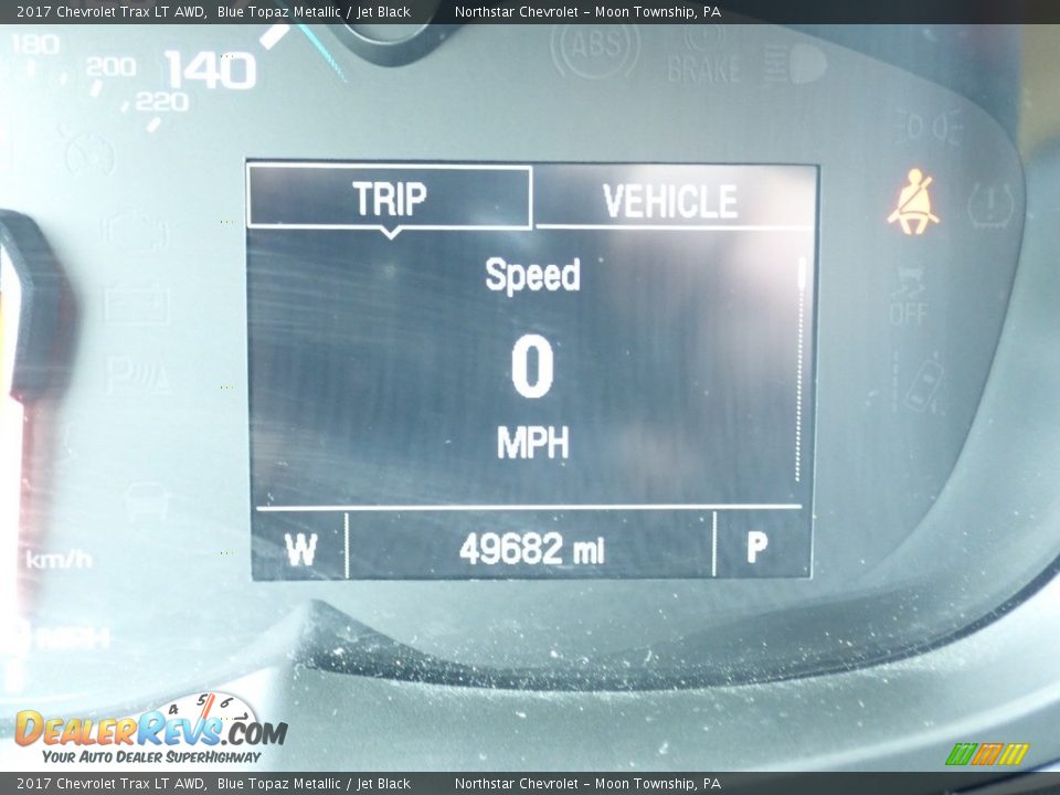 2017 Chevrolet Trax LT AWD Blue Topaz Metallic / Jet Black Photo #29