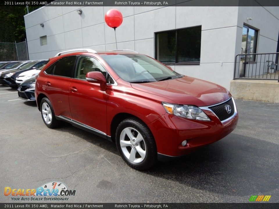 2011 Lexus RX 350 AWD Matador Red Mica / Parchment Photo #1