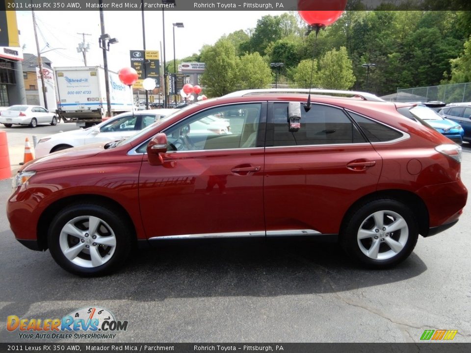 2011 Lexus RX 350 AWD Matador Red Mica / Parchment Photo #4