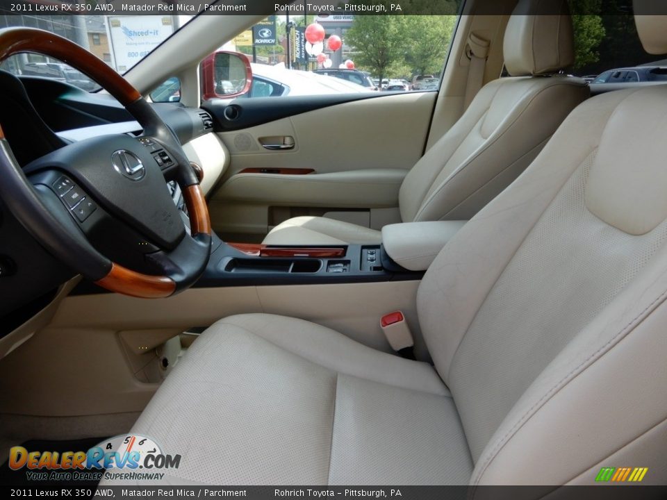 2011 Lexus RX 350 AWD Matador Red Mica / Parchment Photo #6