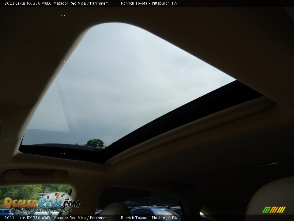 2011 Lexus RX 350 AWD Matador Red Mica / Parchment Photo #9