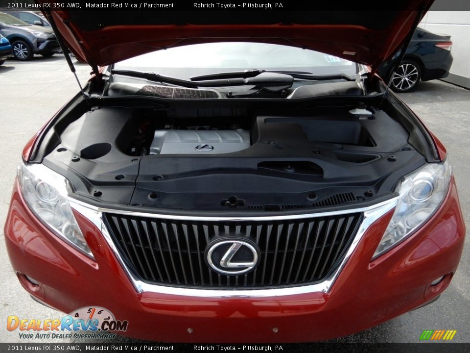 2011 Lexus RX 350 AWD Matador Red Mica / Parchment Photo #11