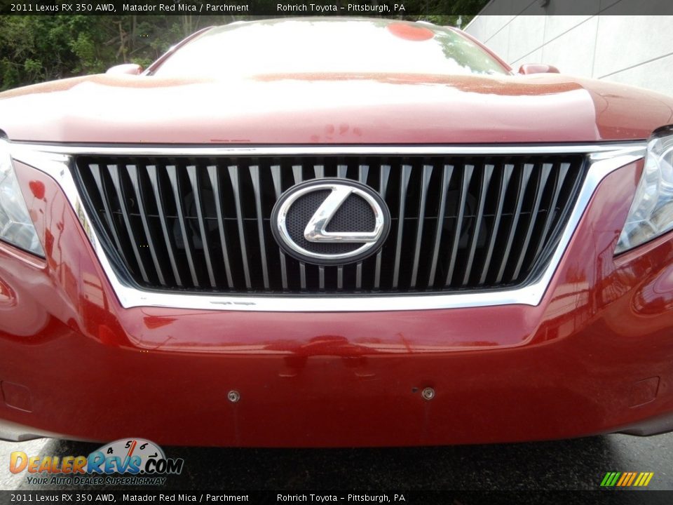 2011 Lexus RX 350 AWD Matador Red Mica / Parchment Photo #13