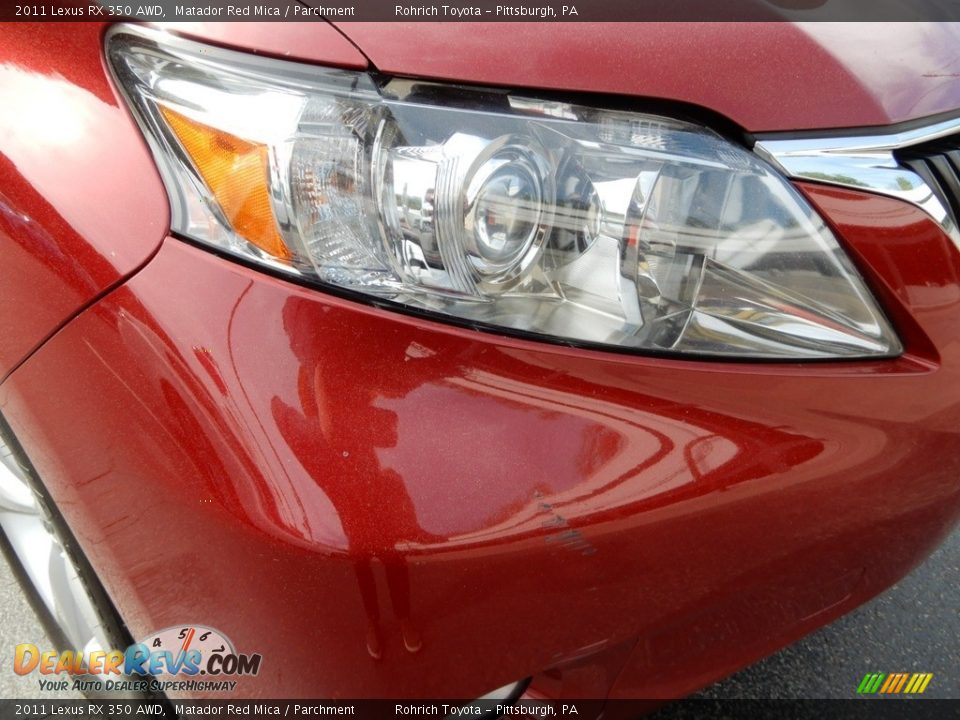 2011 Lexus RX 350 AWD Matador Red Mica / Parchment Photo #14