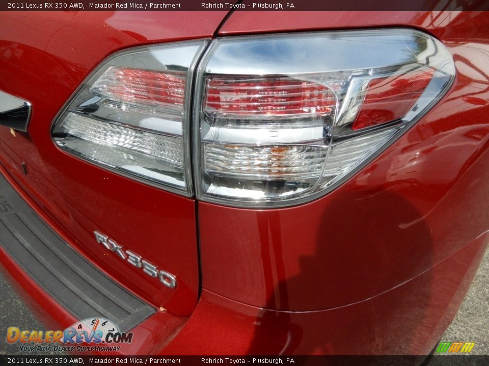 2011 Lexus RX 350 AWD Matador Red Mica / Parchment Photo #15