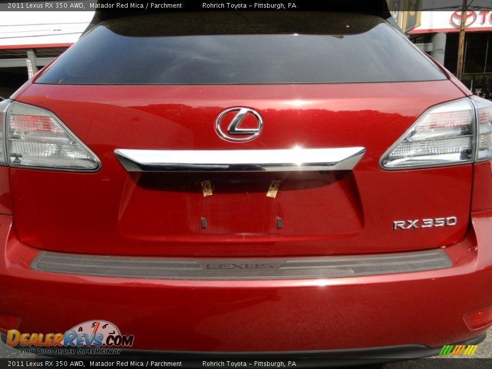 2011 Lexus RX 350 AWD Matador Red Mica / Parchment Photo #16