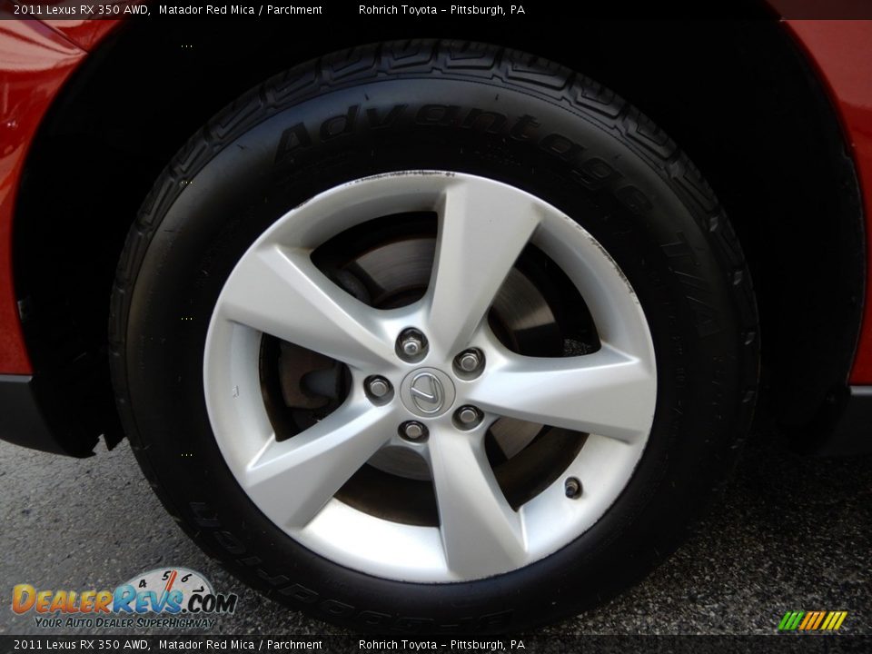 2011 Lexus RX 350 AWD Matador Red Mica / Parchment Photo #18