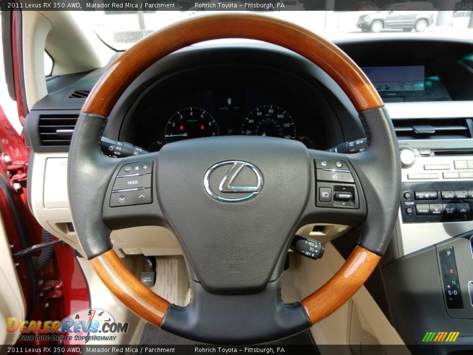2011 Lexus RX 350 AWD Matador Red Mica / Parchment Photo #21