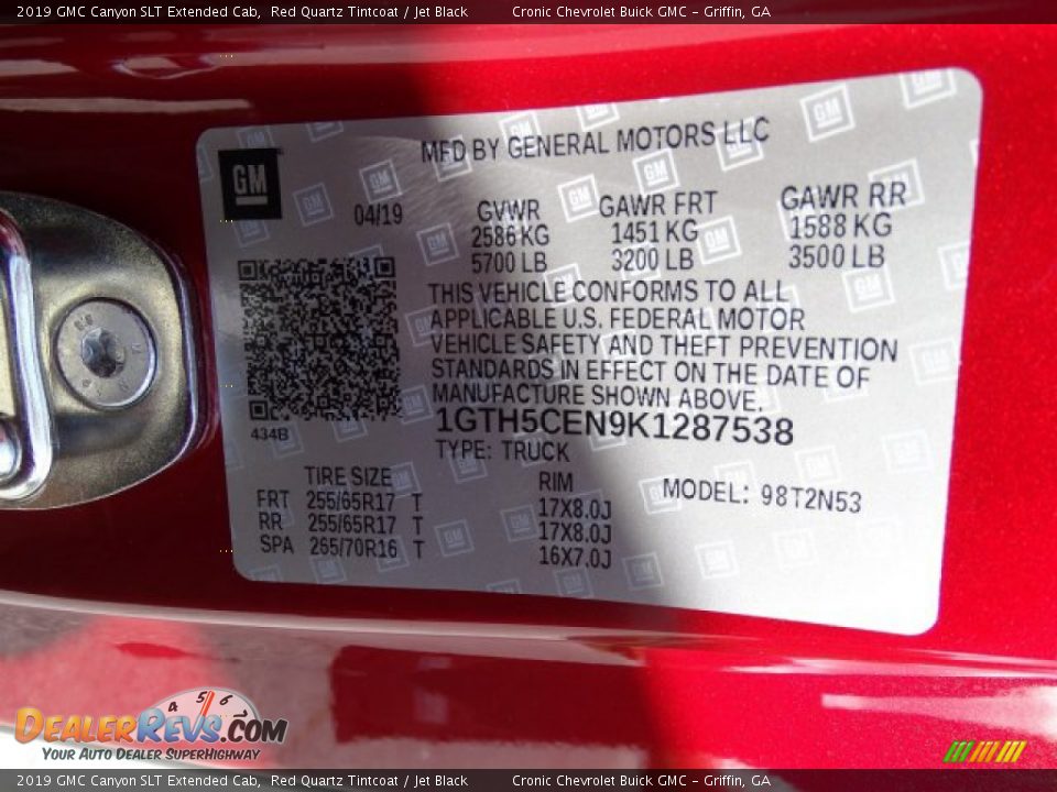 2019 GMC Canyon SLT Extended Cab Red Quartz Tintcoat / Jet Black Photo #25