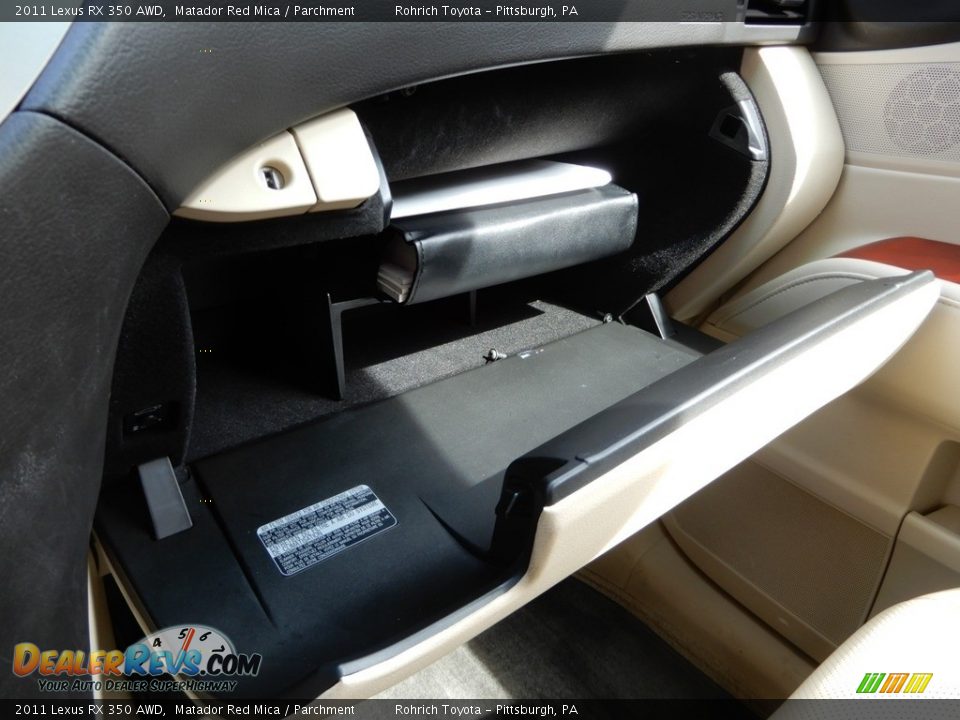 2011 Lexus RX 350 AWD Matador Red Mica / Parchment Photo #24