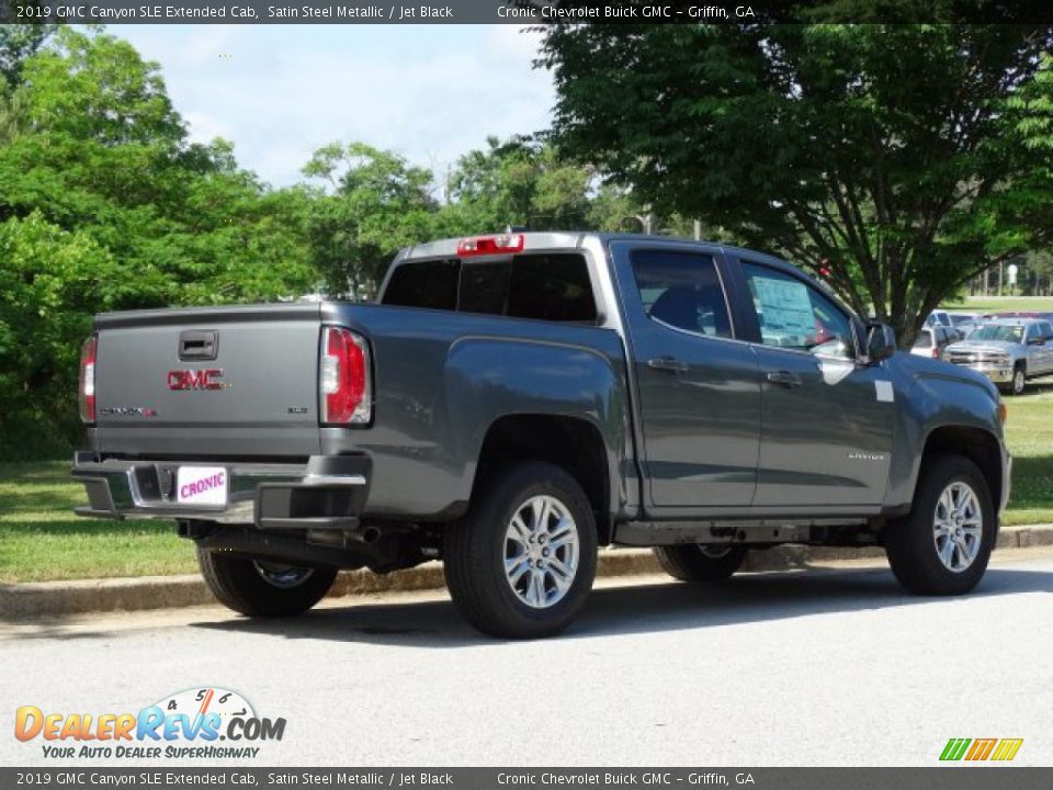 2019 GMC Canyon SLE Extended Cab Satin Steel Metallic / Jet Black Photo #3