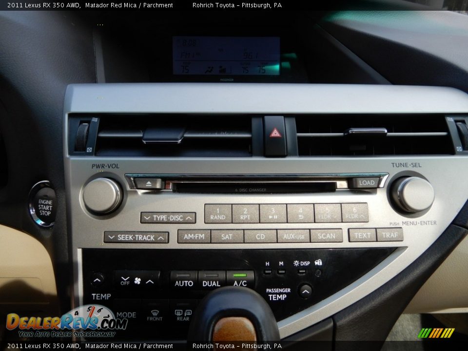 2011 Lexus RX 350 AWD Matador Red Mica / Parchment Photo #26