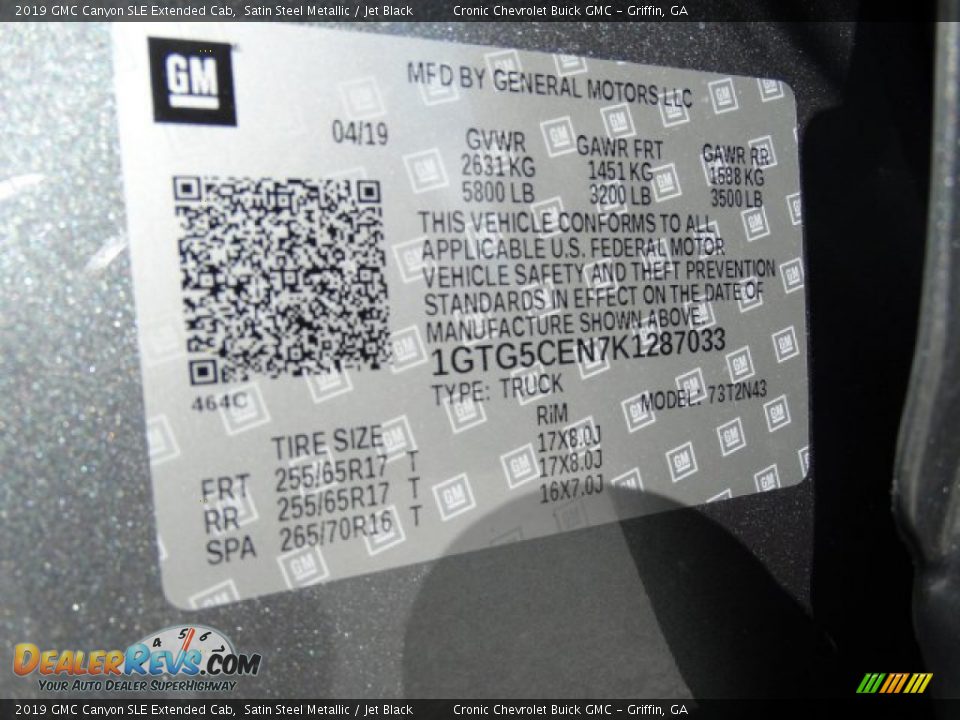 2019 GMC Canyon SLE Extended Cab Satin Steel Metallic / Jet Black Photo #27