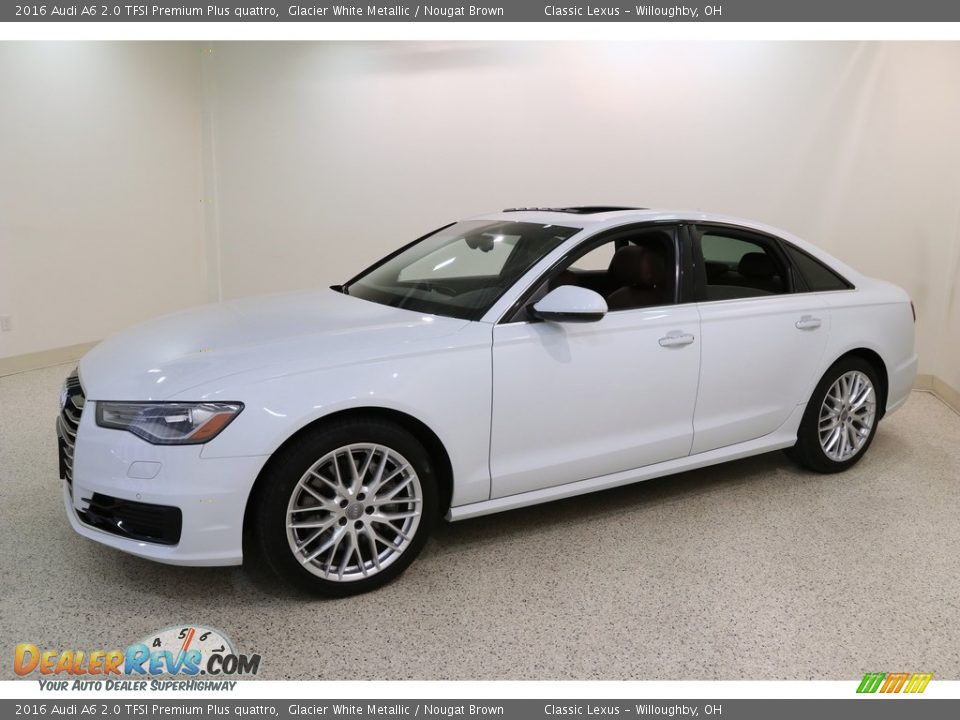 2016 Audi A6 2.0 TFSI Premium Plus quattro Glacier White Metallic / Nougat Brown Photo #3
