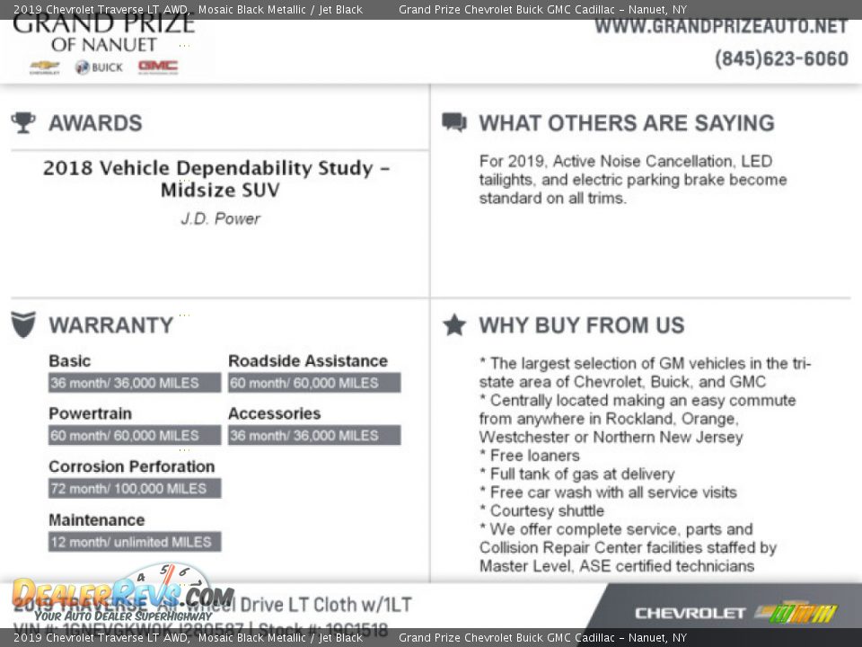 2019 Chevrolet Traverse LT AWD Mosaic Black Metallic / Jet Black Photo #9