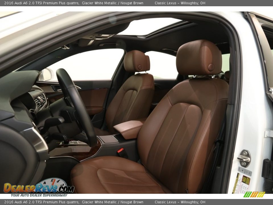2016 Audi A6 2.0 TFSI Premium Plus quattro Glacier White Metallic / Nougat Brown Photo #5