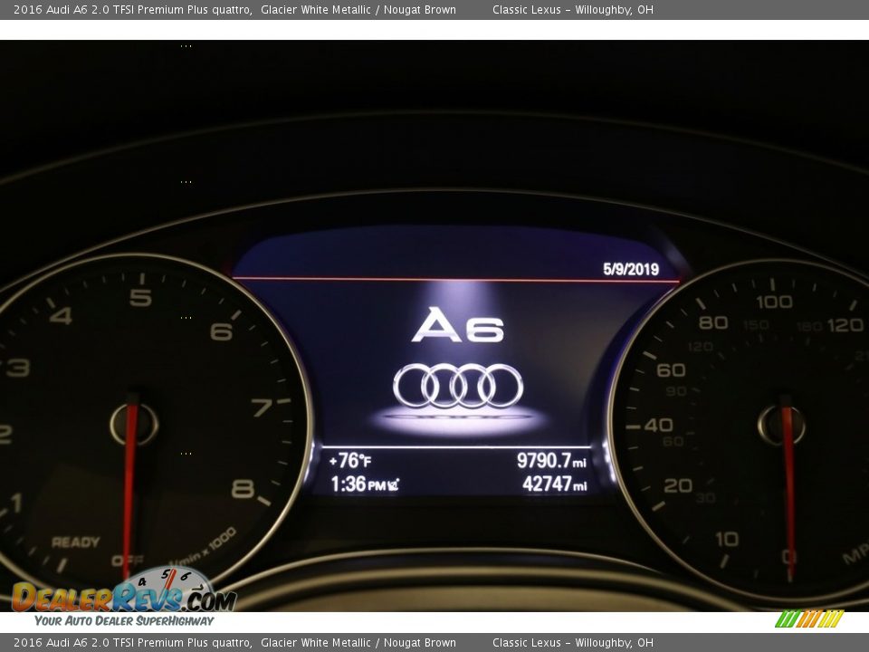 2016 Audi A6 2.0 TFSI Premium Plus quattro Glacier White Metallic / Nougat Brown Photo #7