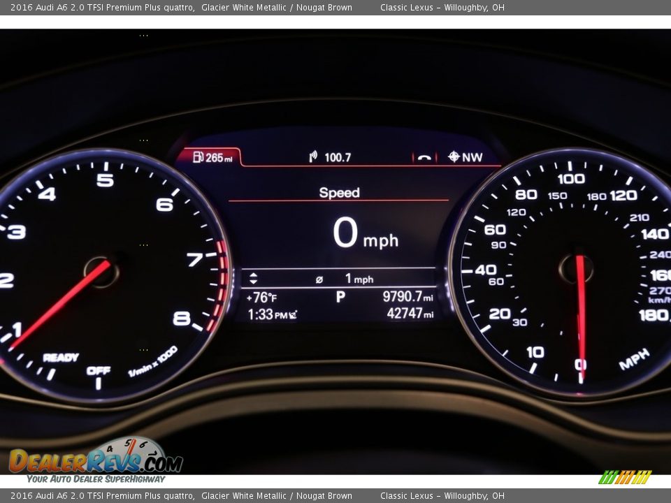 2016 Audi A6 2.0 TFSI Premium Plus quattro Glacier White Metallic / Nougat Brown Photo #8