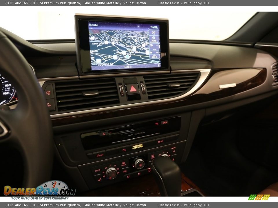 2016 Audi A6 2.0 TFSI Premium Plus quattro Glacier White Metallic / Nougat Brown Photo #10