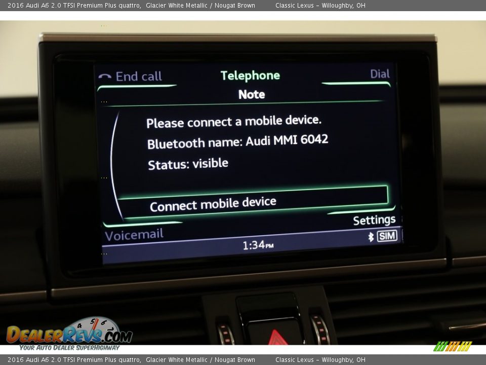 2016 Audi A6 2.0 TFSI Premium Plus quattro Glacier White Metallic / Nougat Brown Photo #14
