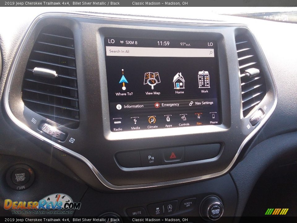 2019 Jeep Cherokee Trailhawk 4x4 Billet Silver Metallic / Black Photo #11