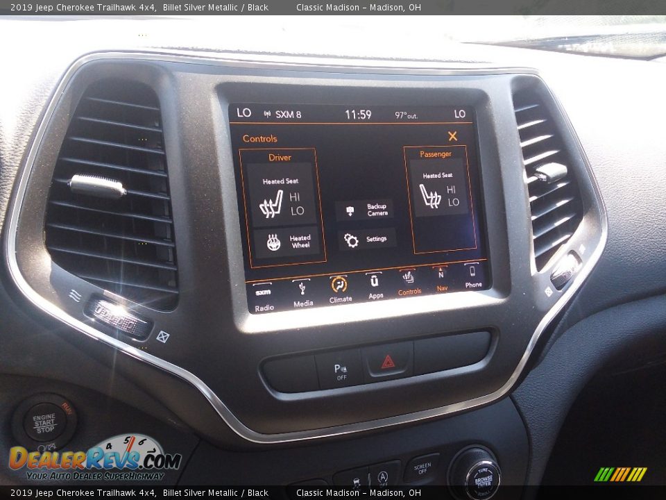 2019 Jeep Cherokee Trailhawk 4x4 Billet Silver Metallic / Black Photo #12