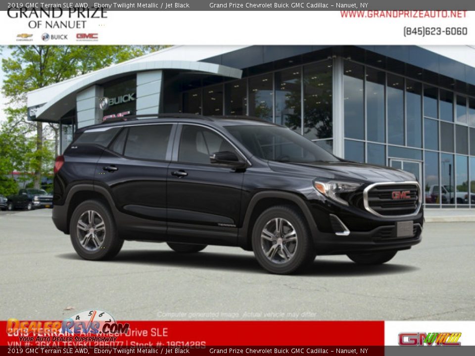 2019 GMC Terrain SLE AWD Ebony Twilight Metallic / Jet Black Photo #4