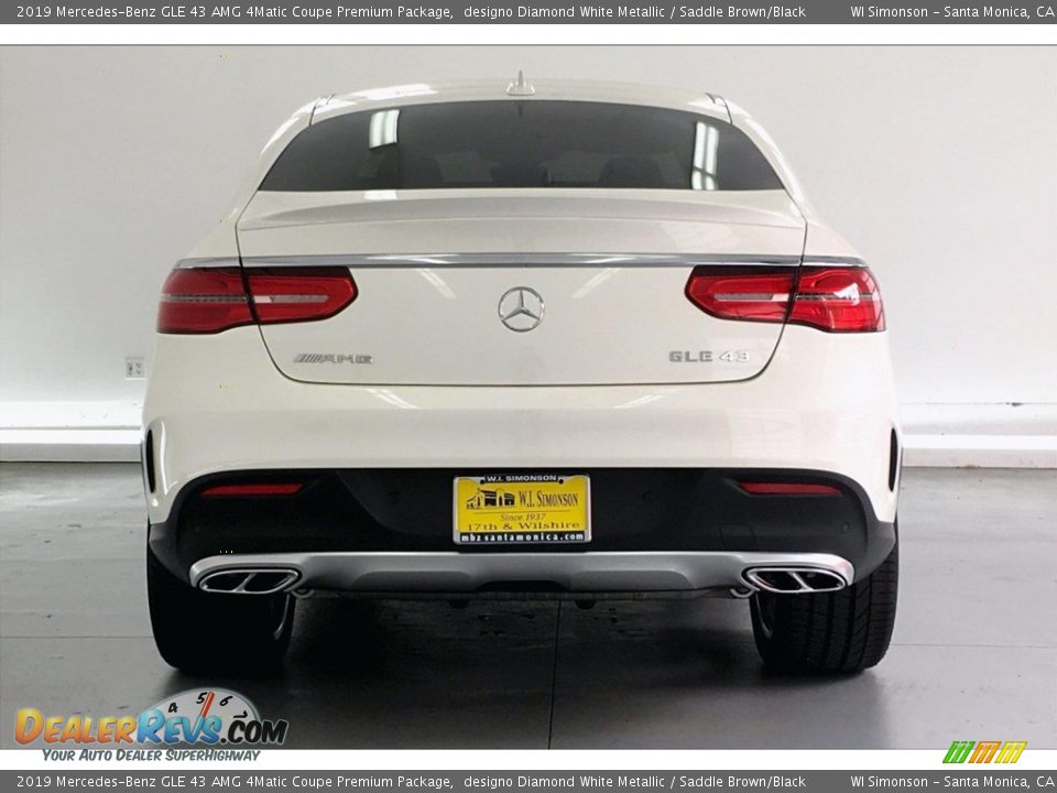 2019 Mercedes-Benz GLE 43 AMG 4Matic Coupe Premium Package designo Diamond White Metallic / Saddle Brown/Black Photo #3