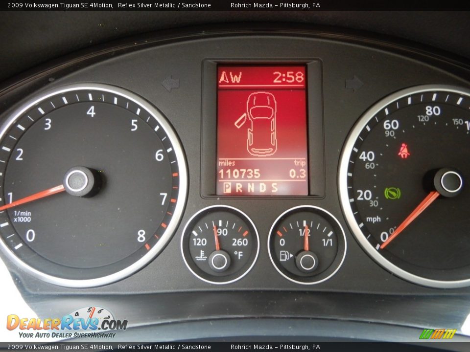 2009 Volkswagen Tiguan SE 4Motion Reflex Silver Metallic / Sandstone Photo #10