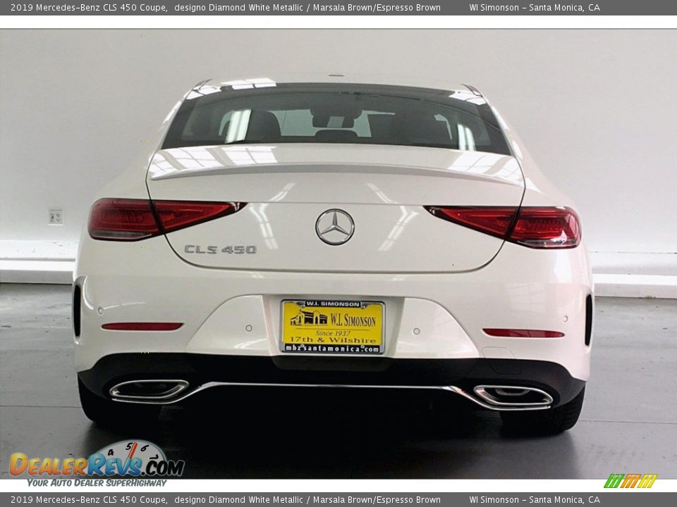 2019 Mercedes-Benz CLS 450 Coupe designo Diamond White Metallic / Marsala Brown/Espresso Brown Photo #3