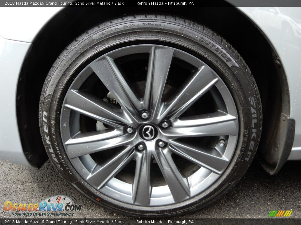 2018 Mazda Mazda6 Grand Touring Sonic Silver Metallic / Black Photo #18