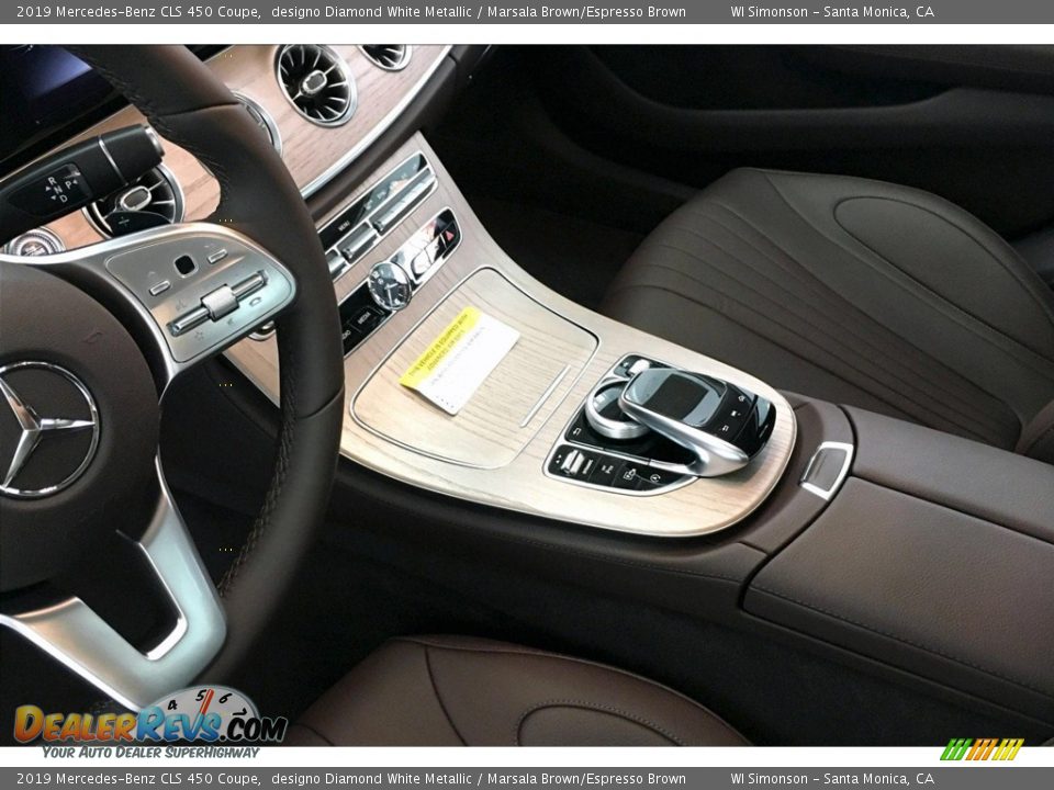 2019 Mercedes-Benz CLS 450 Coupe designo Diamond White Metallic / Marsala Brown/Espresso Brown Photo #7