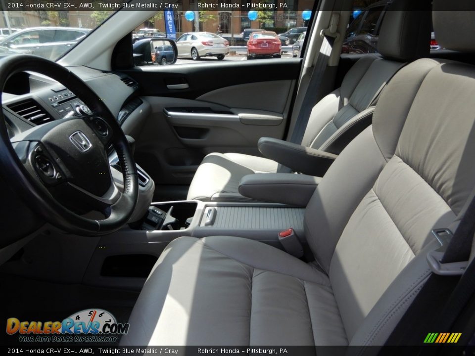 2014 Honda CR-V EX-L AWD Twilight Blue Metallic / Gray Photo #6
