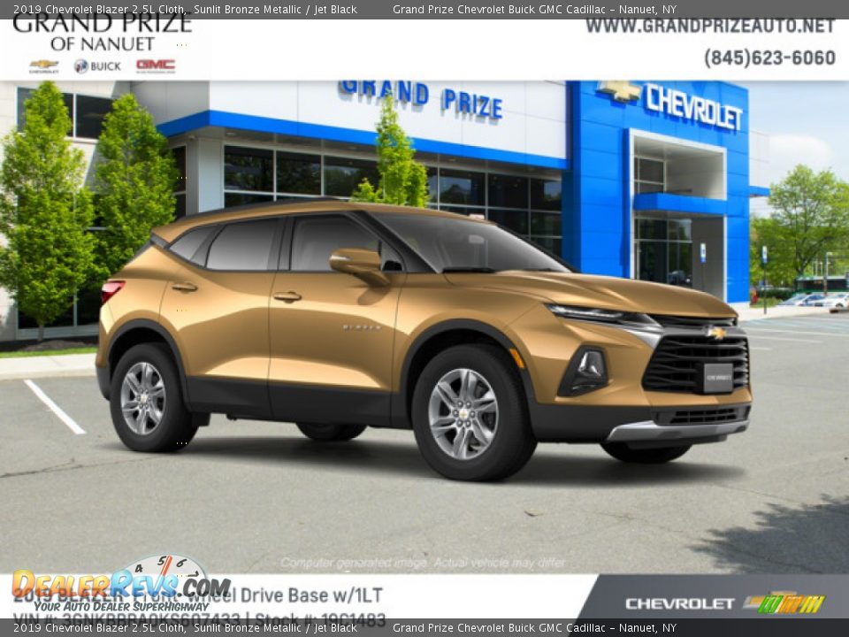 2019 Chevrolet Blazer 2.5L Cloth Sunlit Bronze Metallic / Jet Black Photo #5