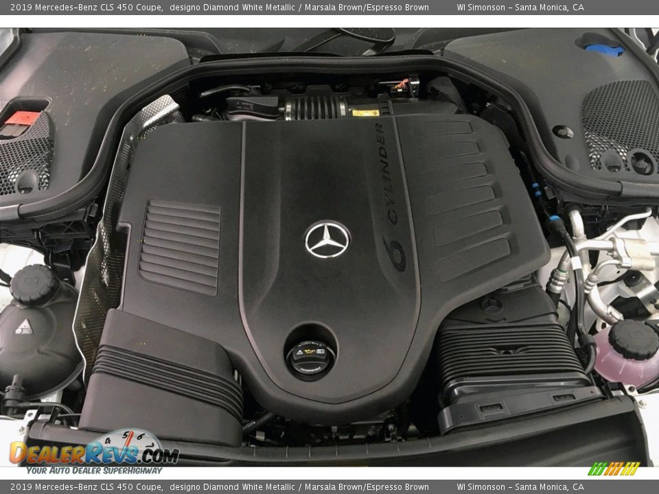 2019 Mercedes-Benz CLS 450 Coupe designo Diamond White Metallic / Marsala Brown/Espresso Brown Photo #8