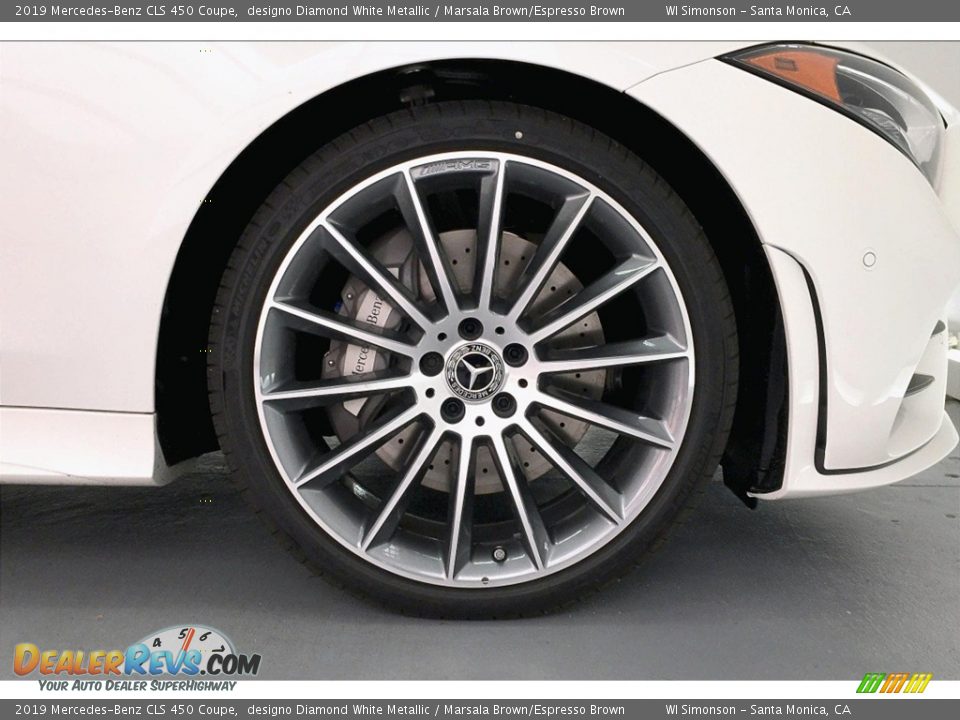 2019 Mercedes-Benz CLS 450 Coupe designo Diamond White Metallic / Marsala Brown/Espresso Brown Photo #9